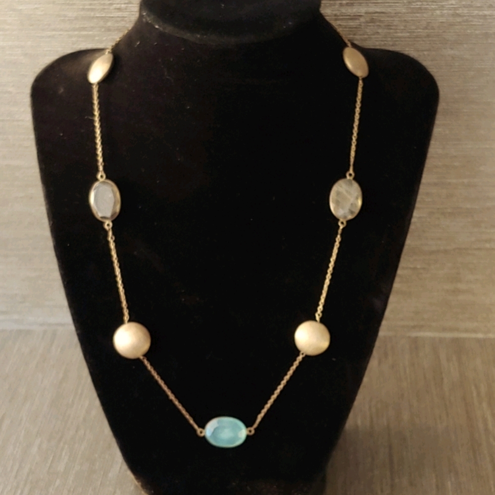 Sterling Silver and Quartz Bead Necklace